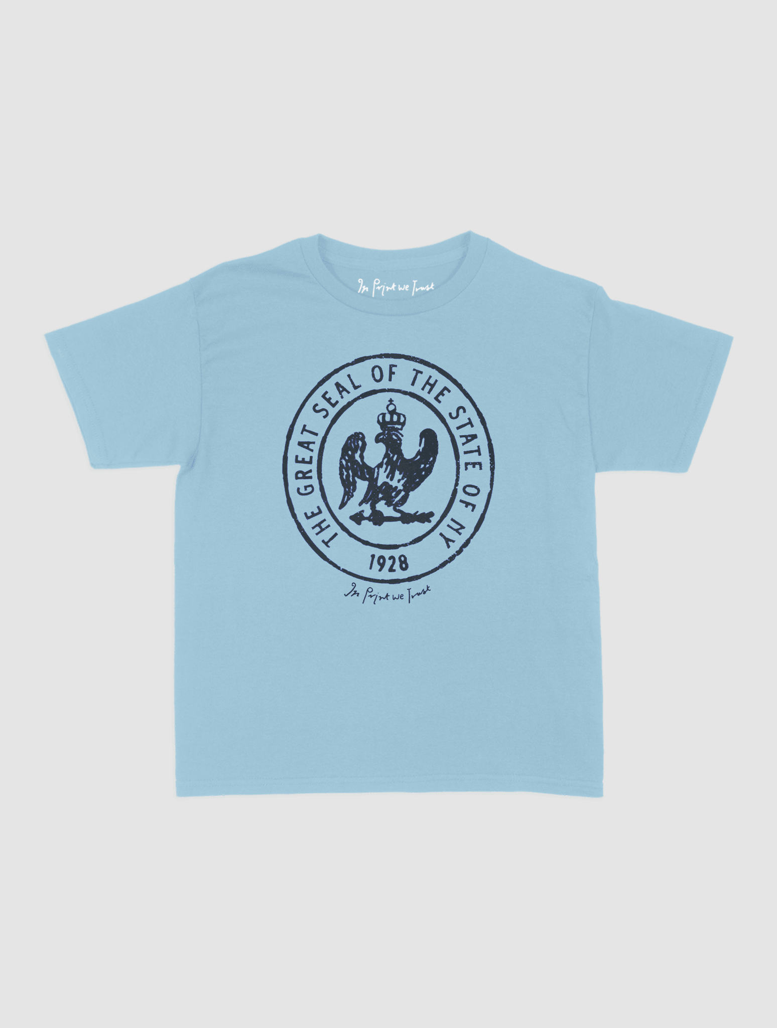 state of NY baby tee - In Print We Trust