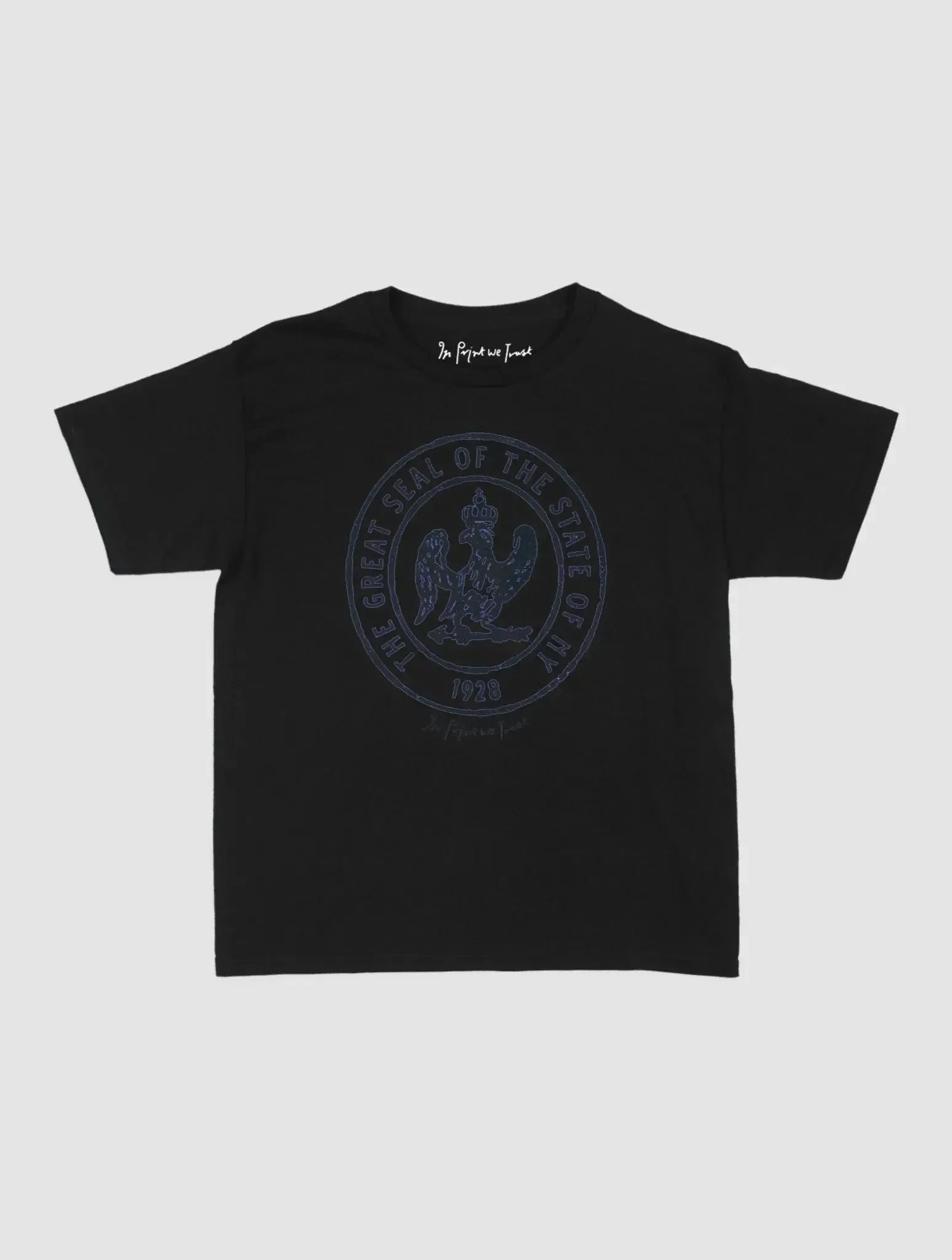 state of NY baby tee - In Print We Trust