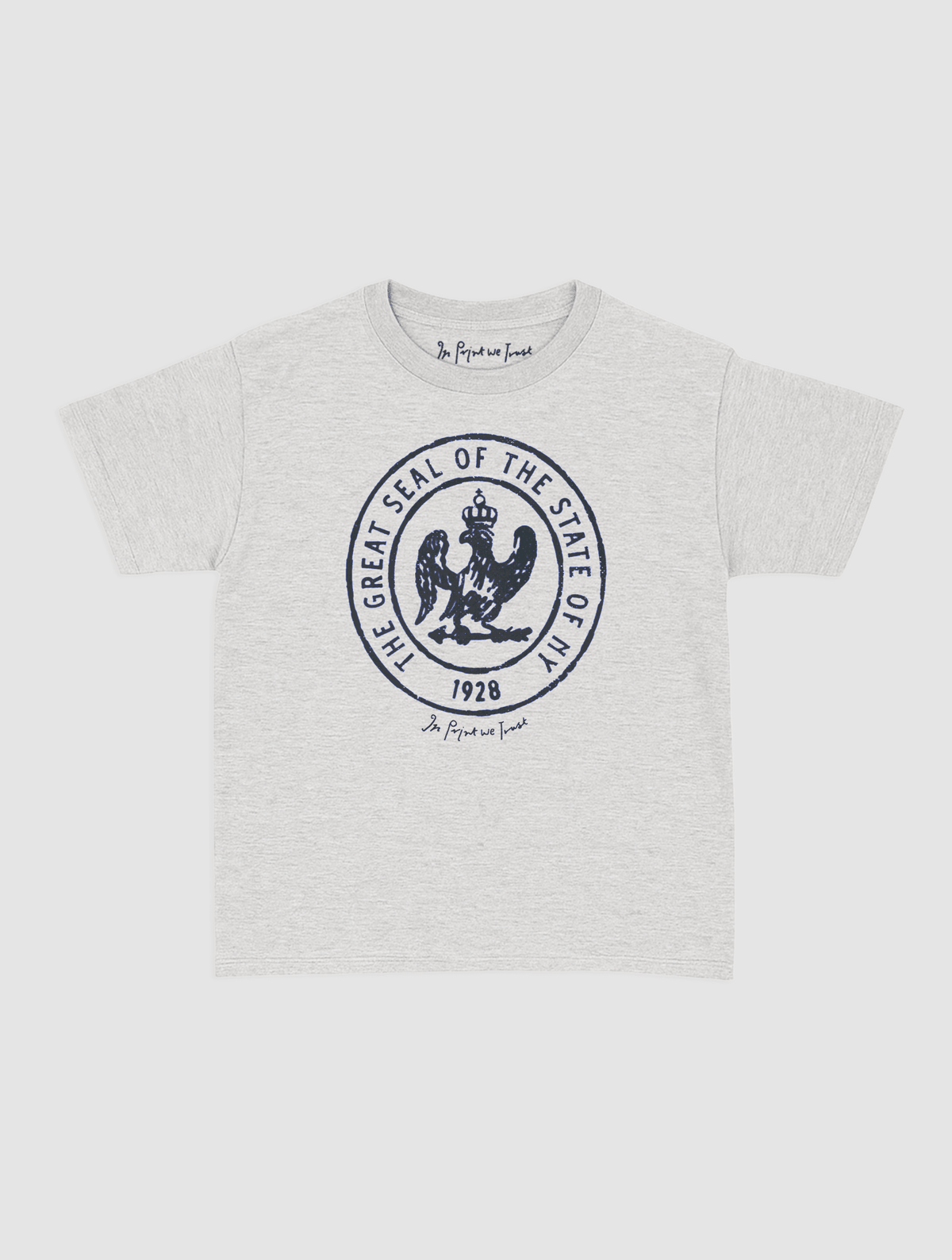 state of NY baby tee - In Print We Trust