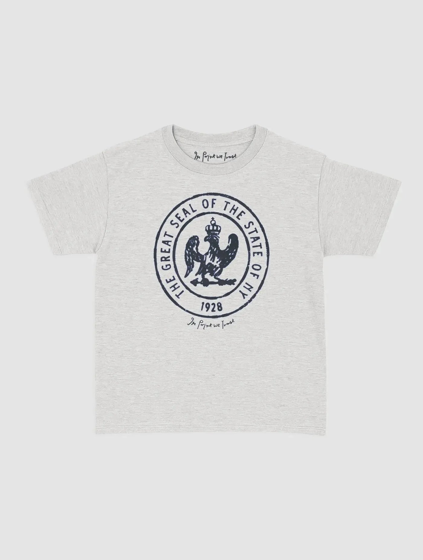 state of NY baby tee - In Print We Trust