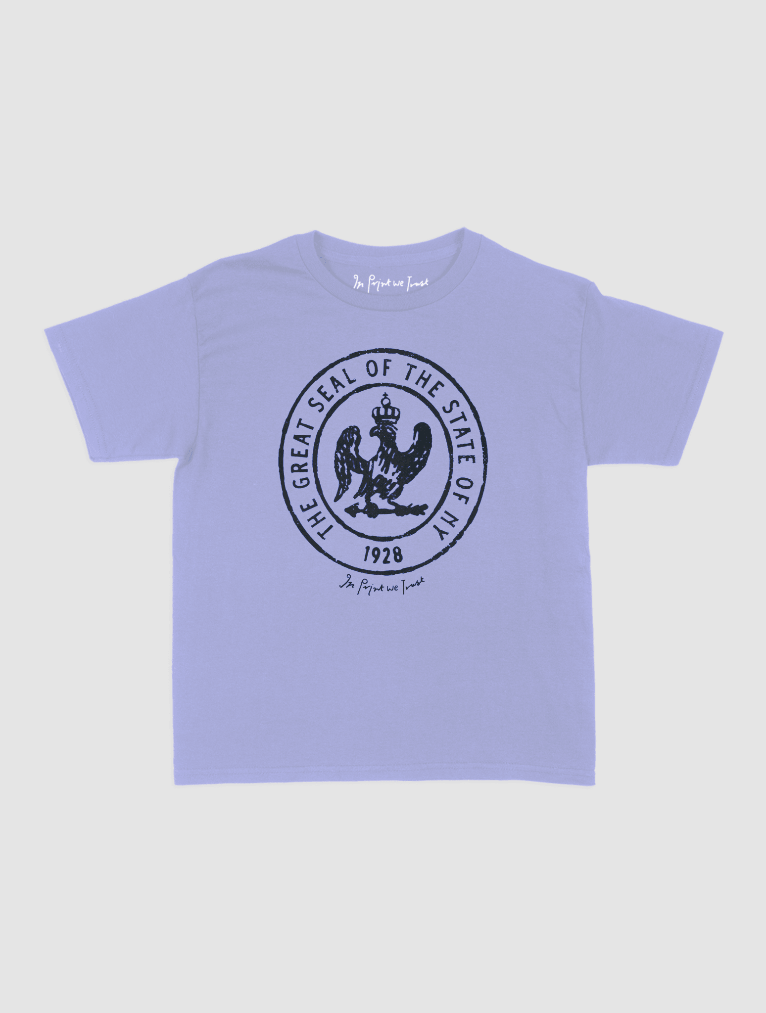 state of NY baby tee - In Print We Trust