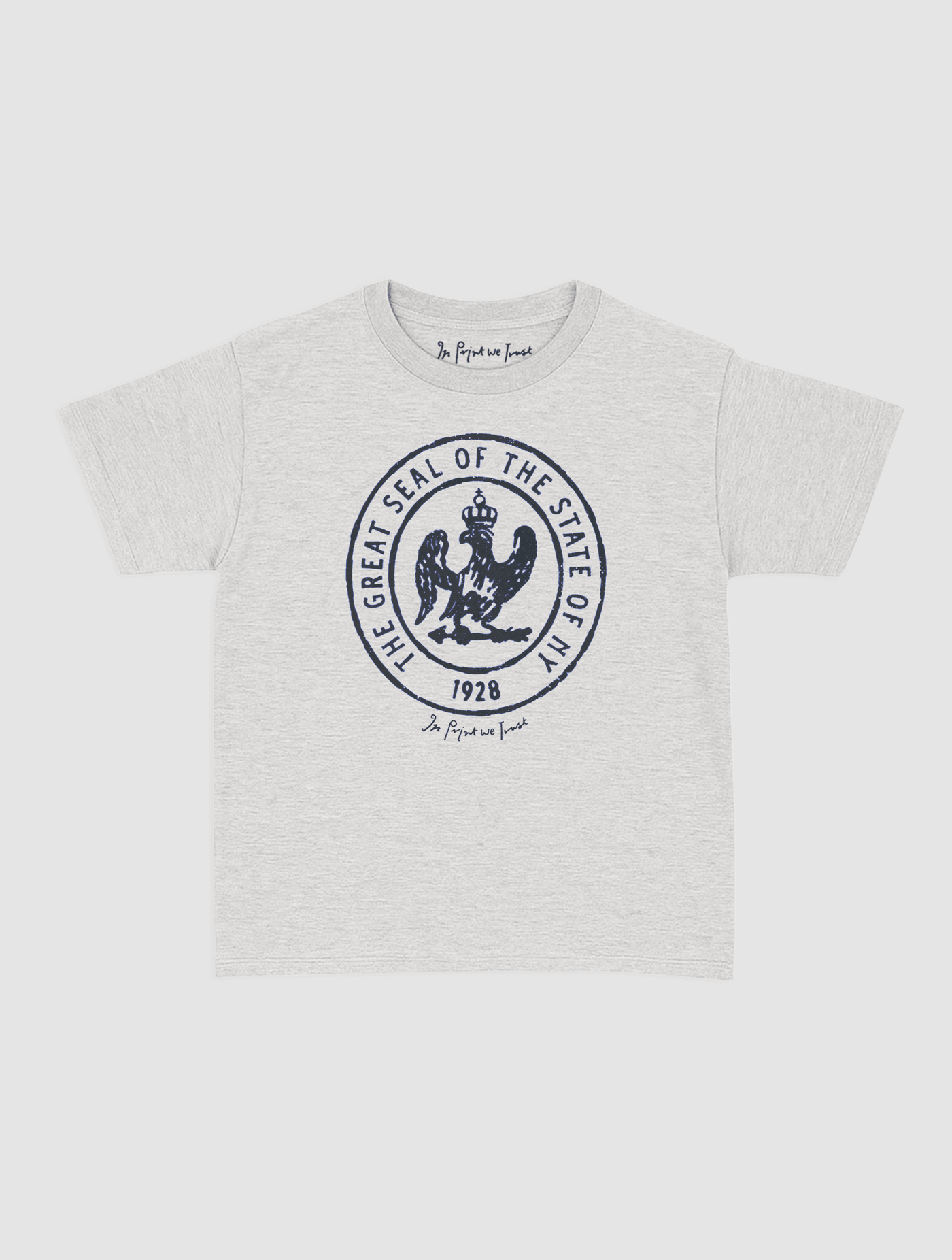 state of NY baby tee - In Print We Trust
