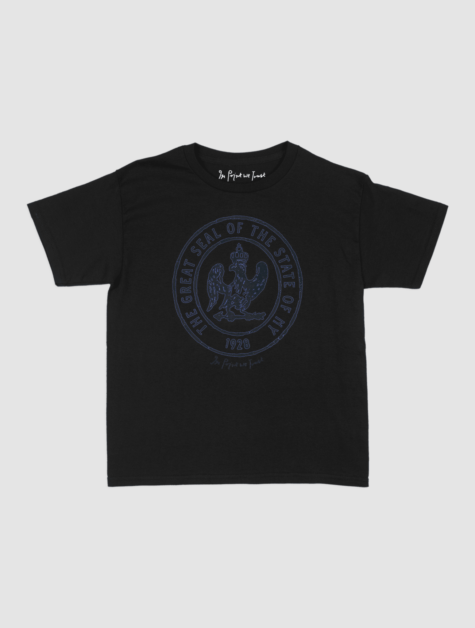 state of NY baby tee - In Print We Trust