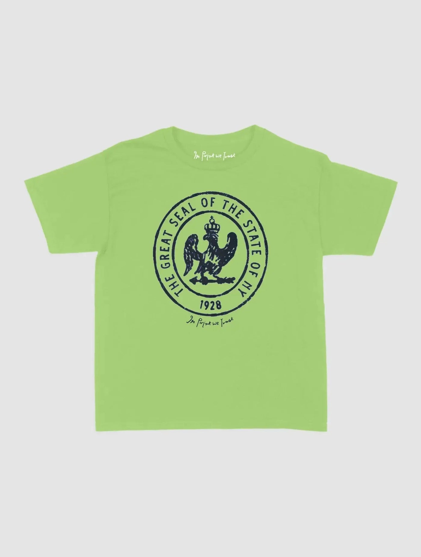 state of NY baby tee - In Print We Trust