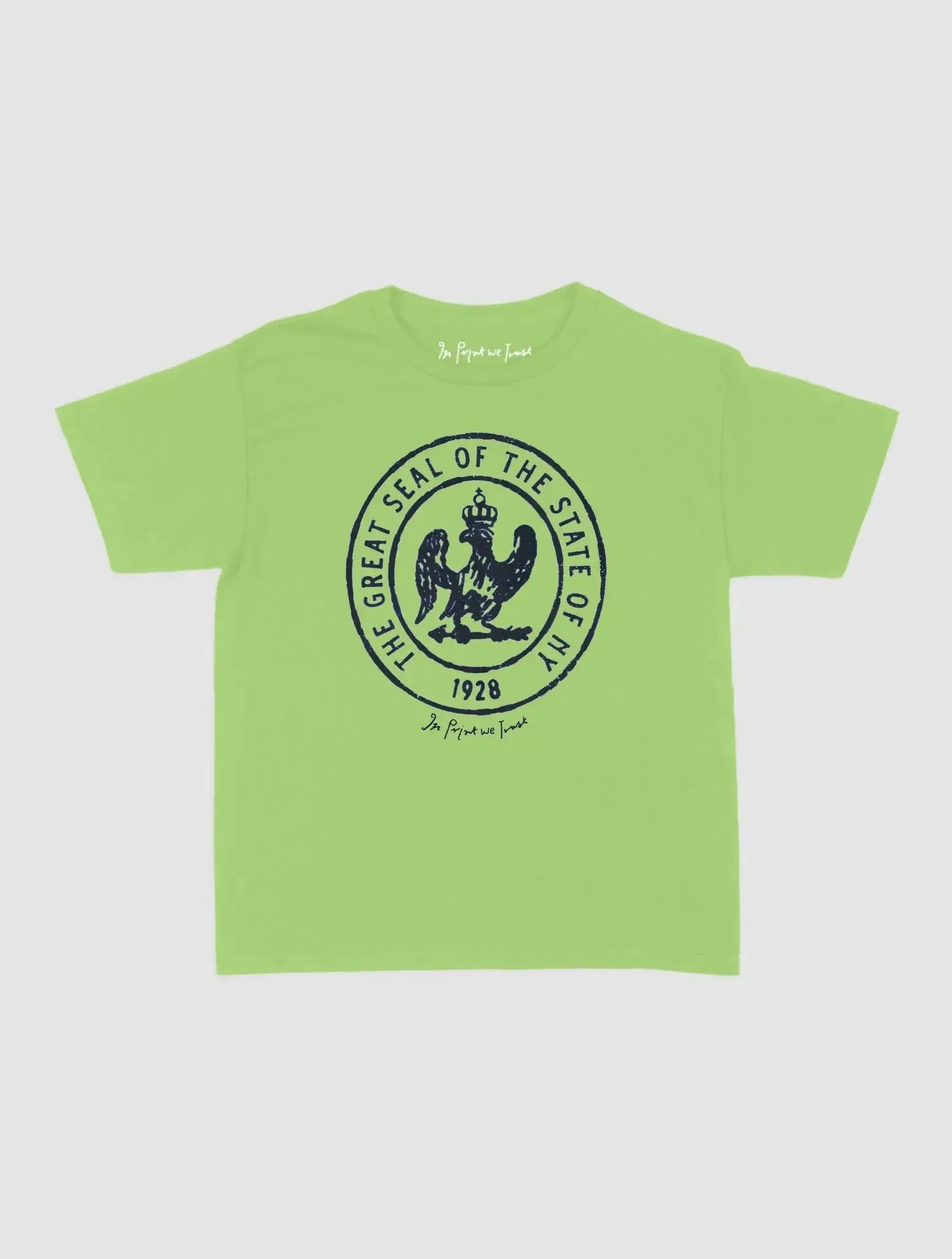 state of NY baby tee - In Print We Trust