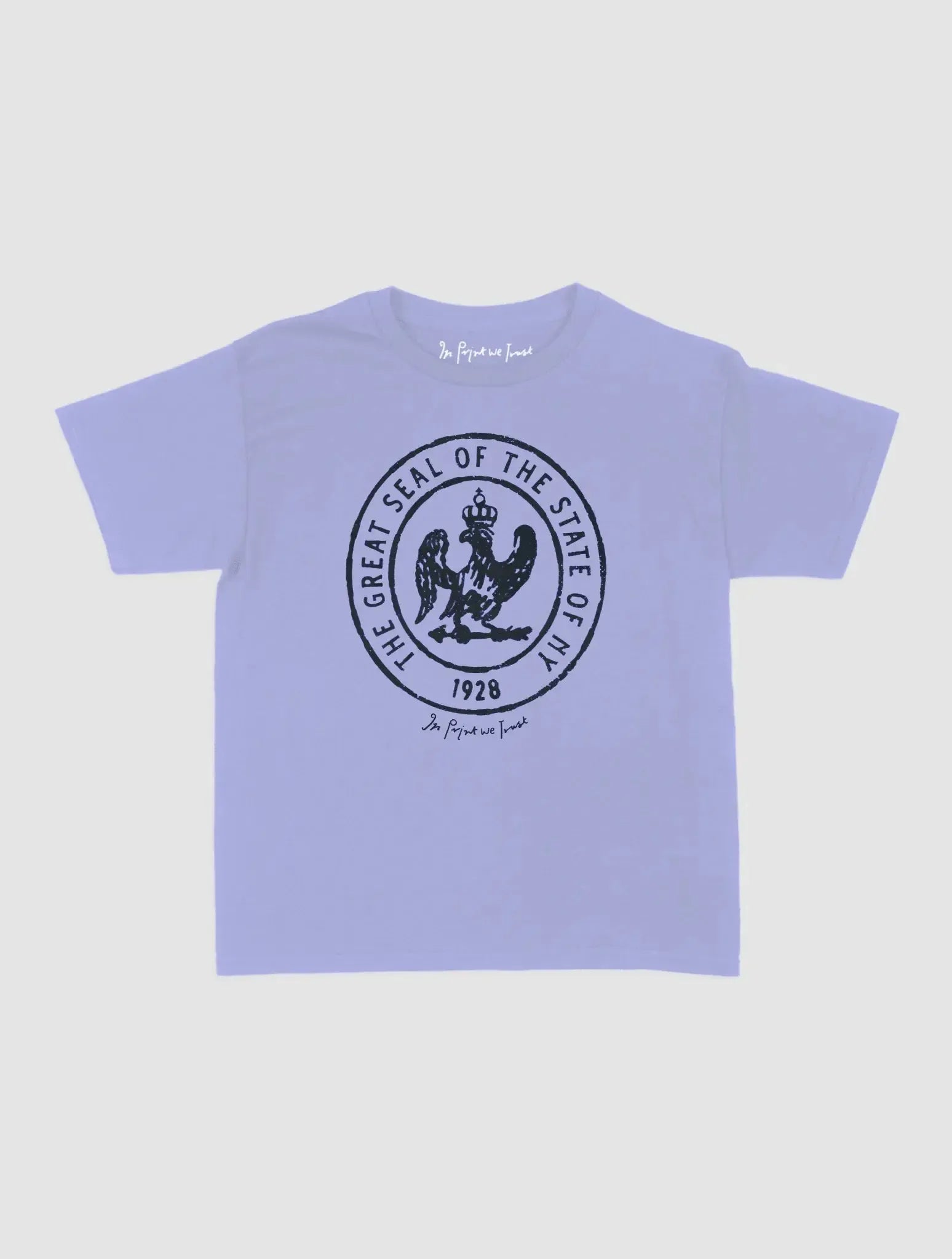 state of NY baby tee - In Print We Trust