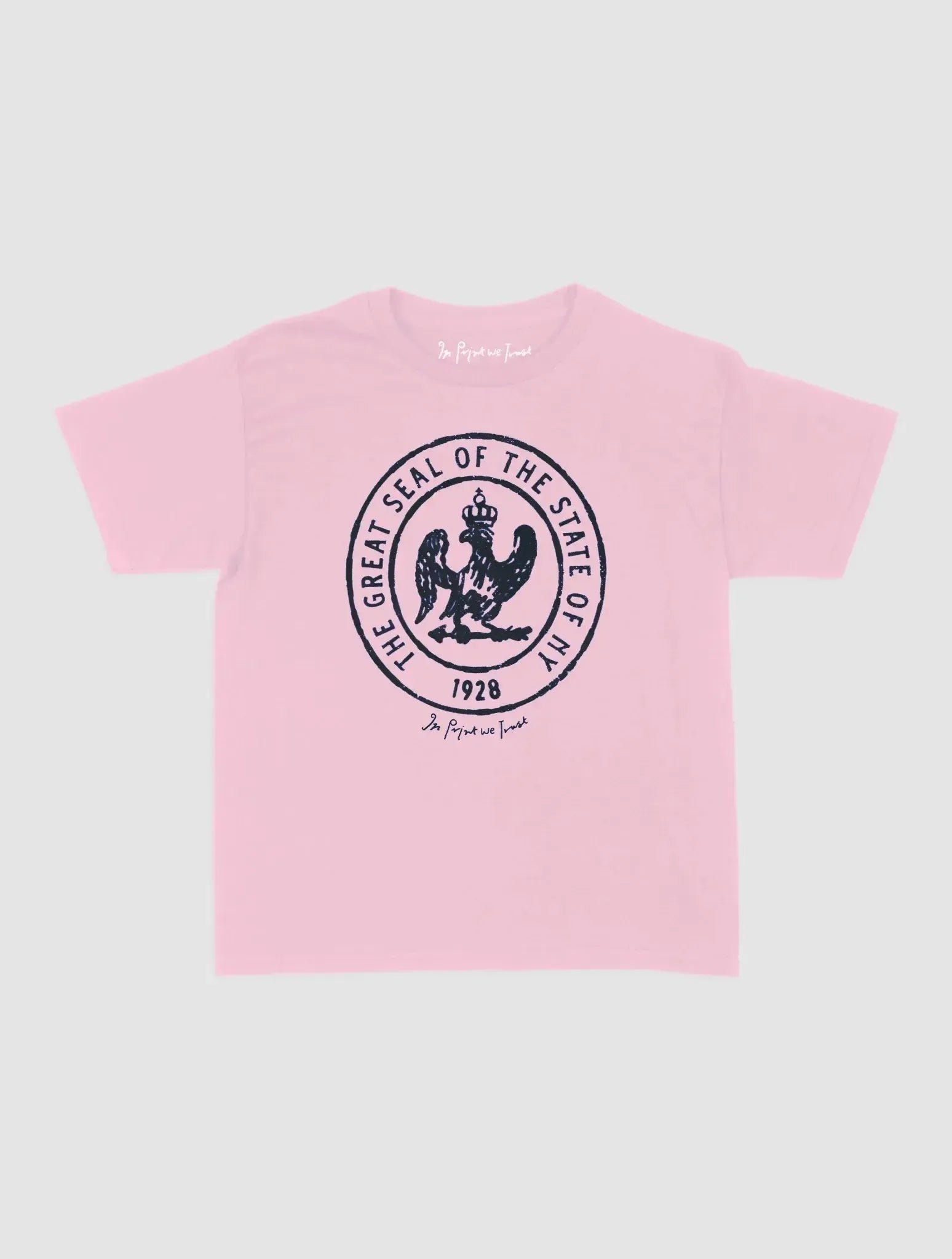 state of NY baby tee - In Print We Trust