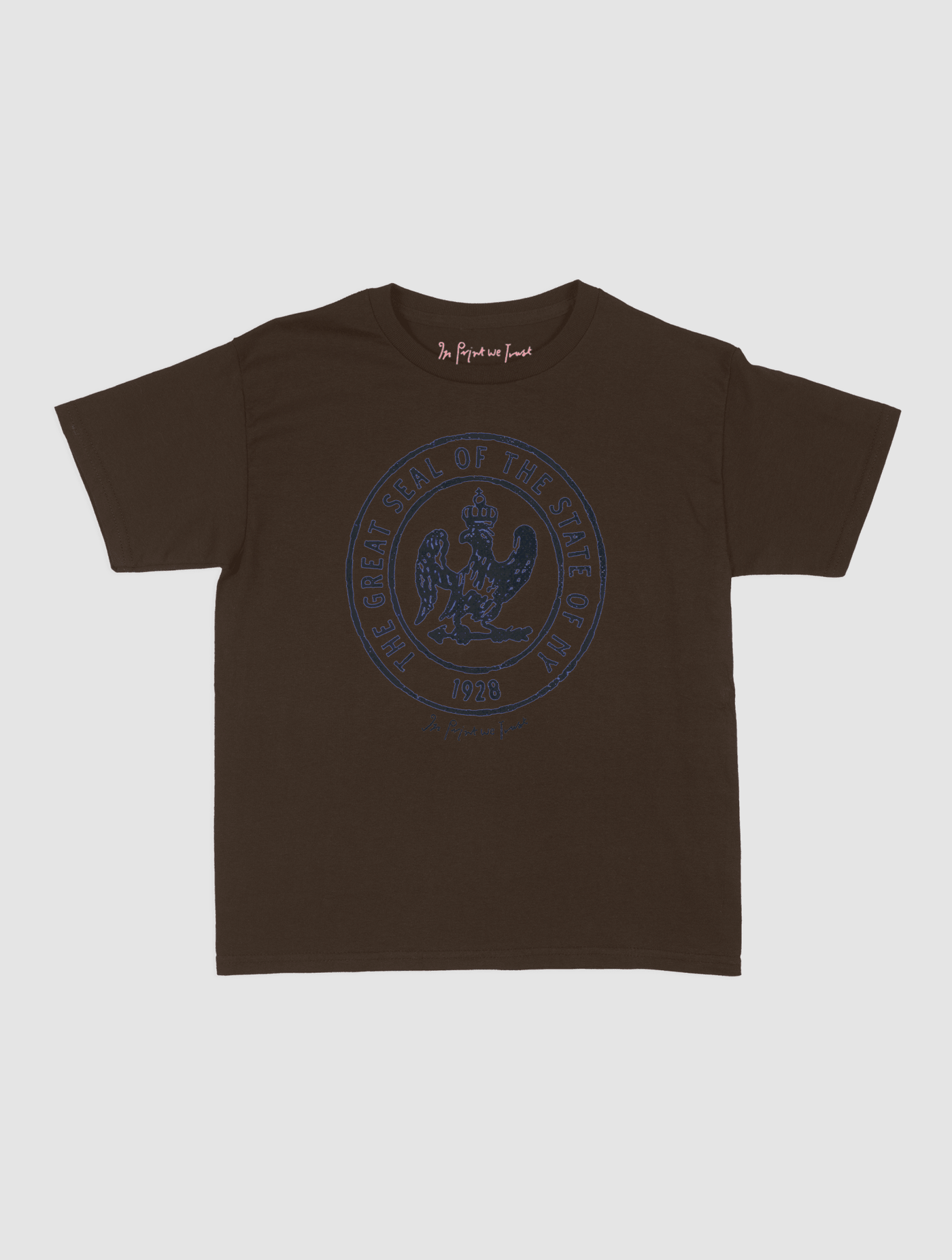 state of NY baby tee - In Print We Trust