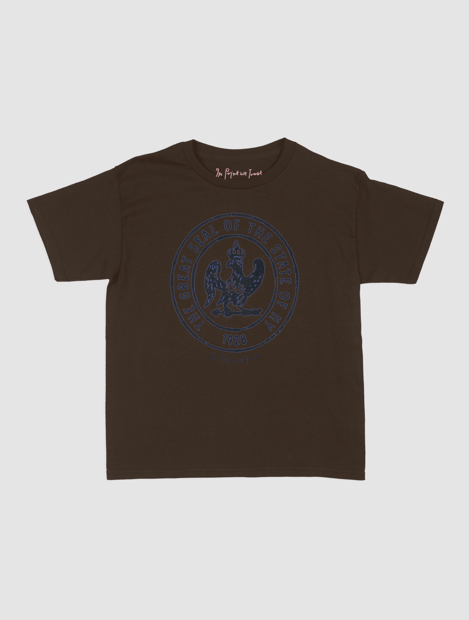 state of NY baby tee - In Print We Trust