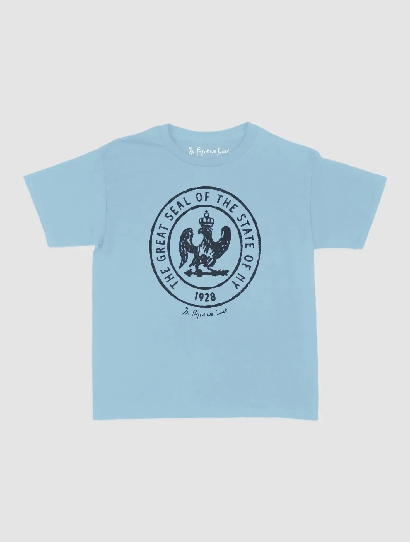 state of NY baby tee - In Print We Trust