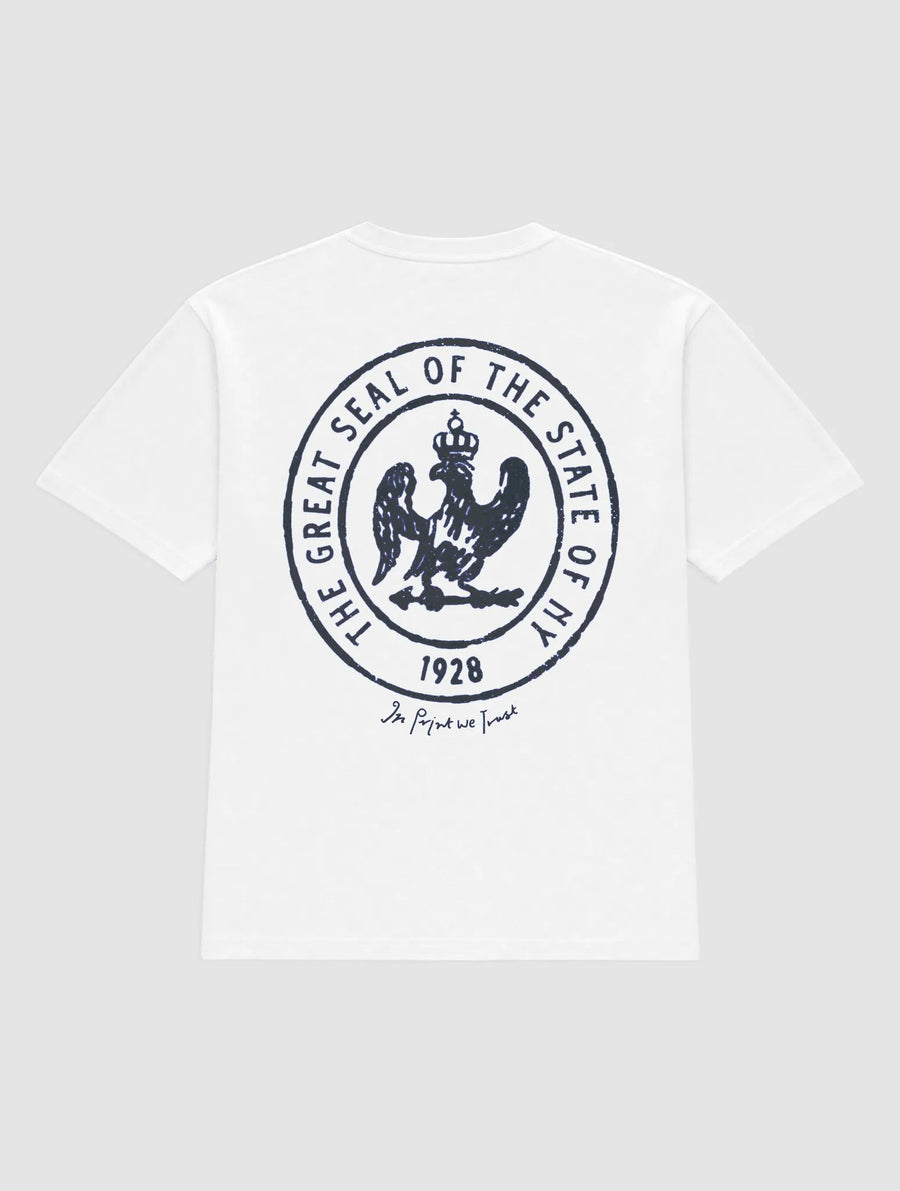 state of ny heavyweight tee - In Print We Trust