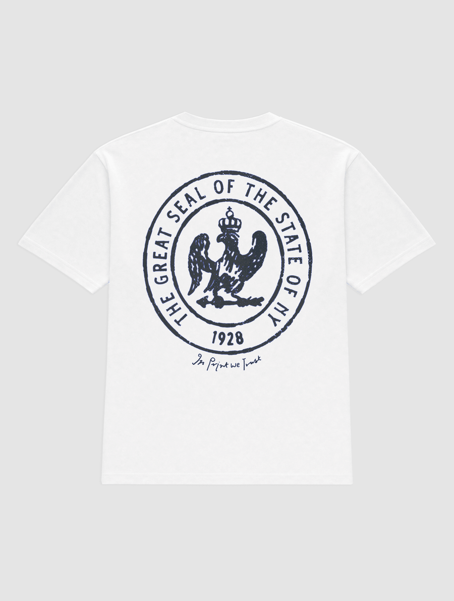 state of ny heavyweight tee - In Print We Trust