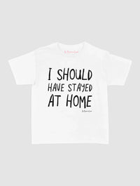 stayed at home baby tee - In Print We Trust