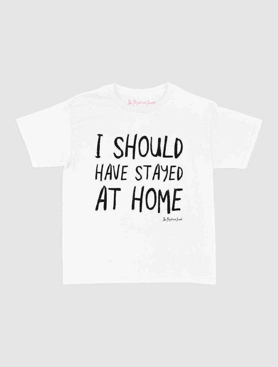 stayed at home baby tee - In Print We Trust
