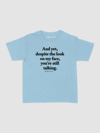 still talking baby tee - In Print We Trust