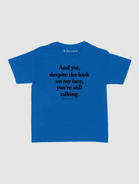 still talking baby tee - In Print We Trust