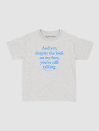 still talking baby tee - In Print We Trust