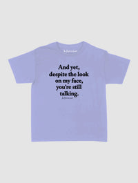 still talking baby tee - In Print We Trust