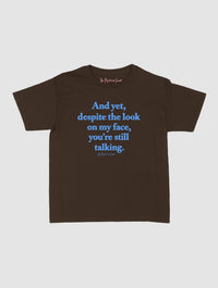 still talking baby tee - In Print We Trust