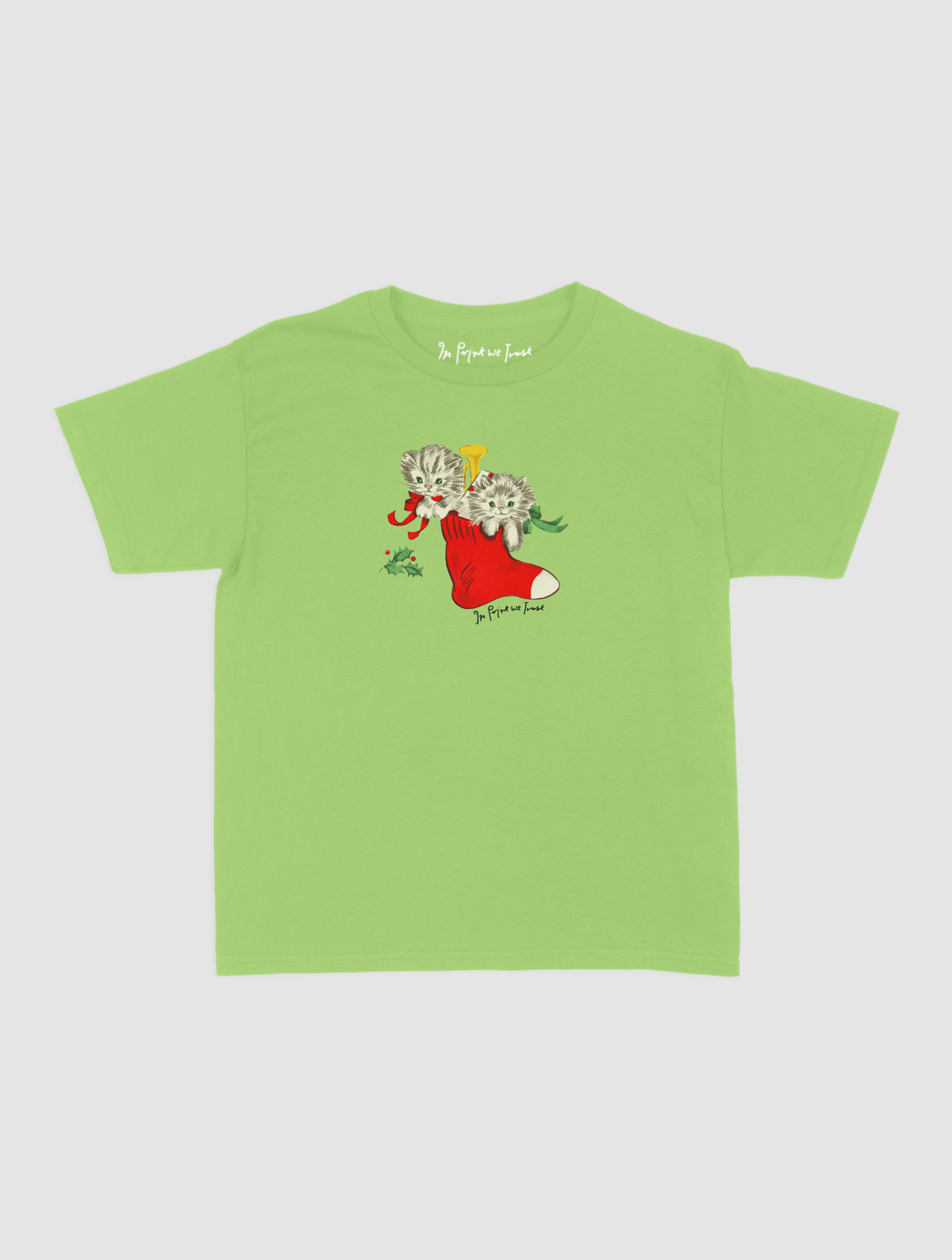 stocking baby tee - In Print We Trust