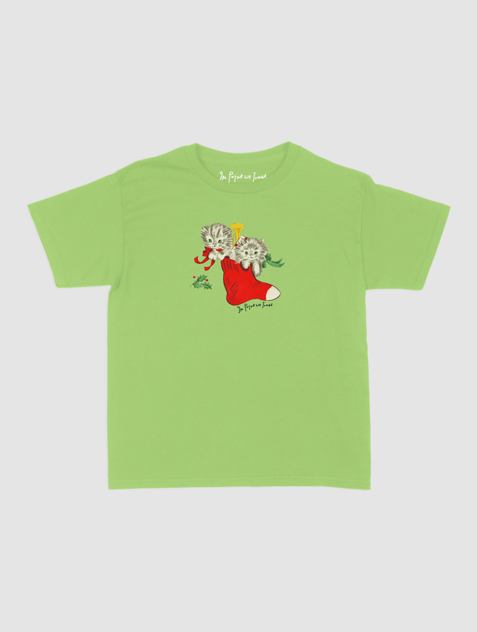 stocking baby tee - In Print We Trust