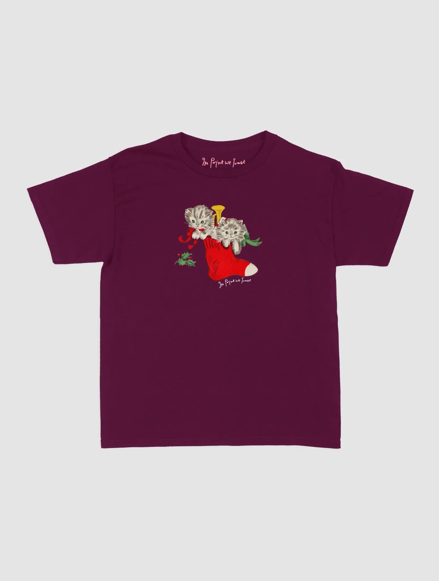 stocking baby tee - In Print We Trust
