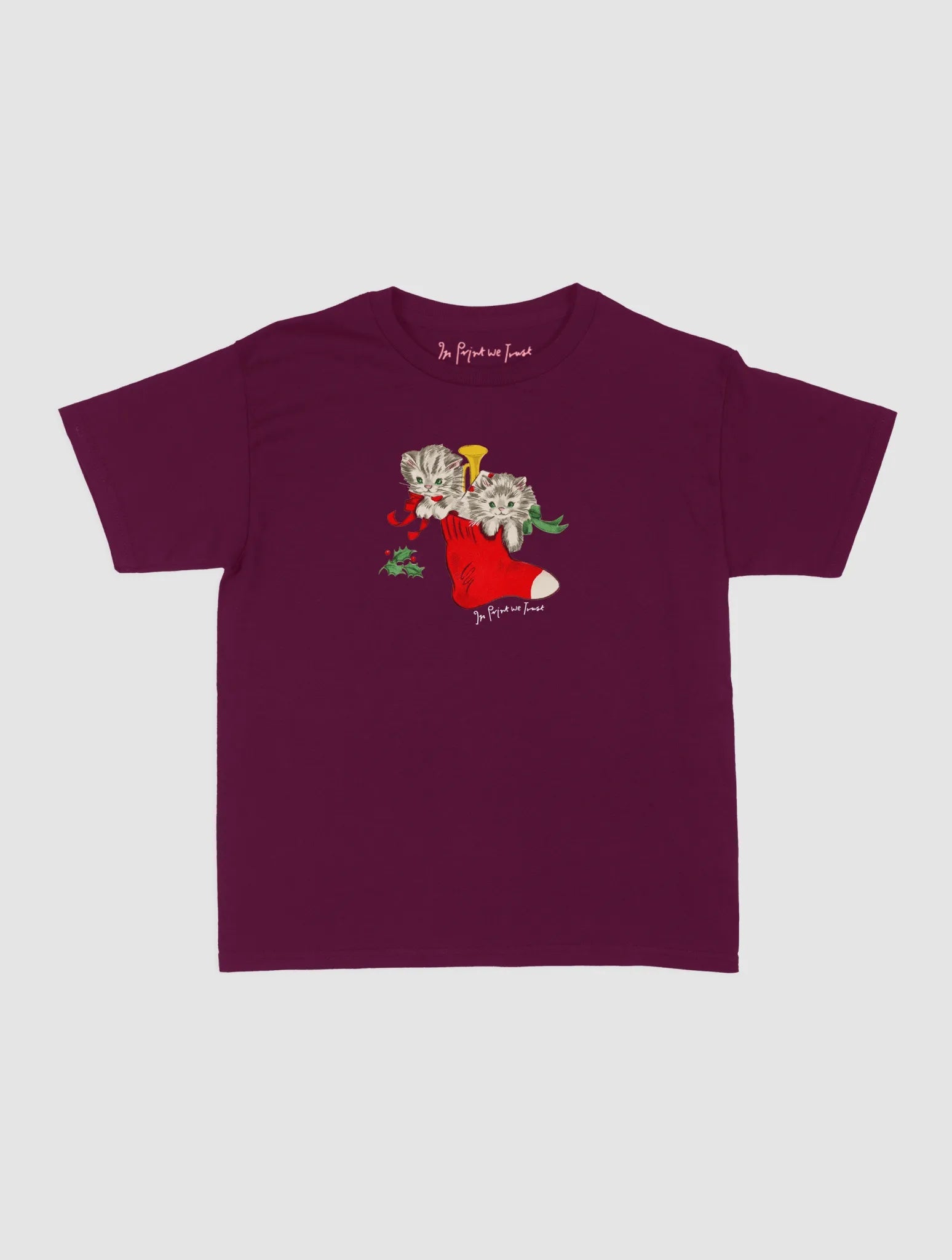 stocking baby tee - In Print We Trust