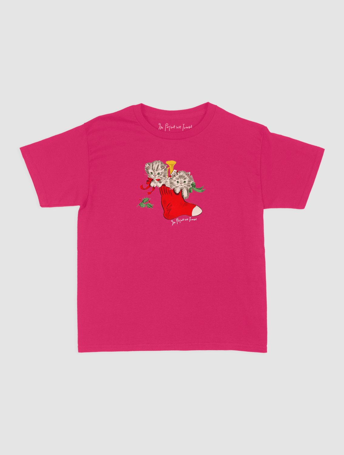 stocking baby tee - In Print We Trust