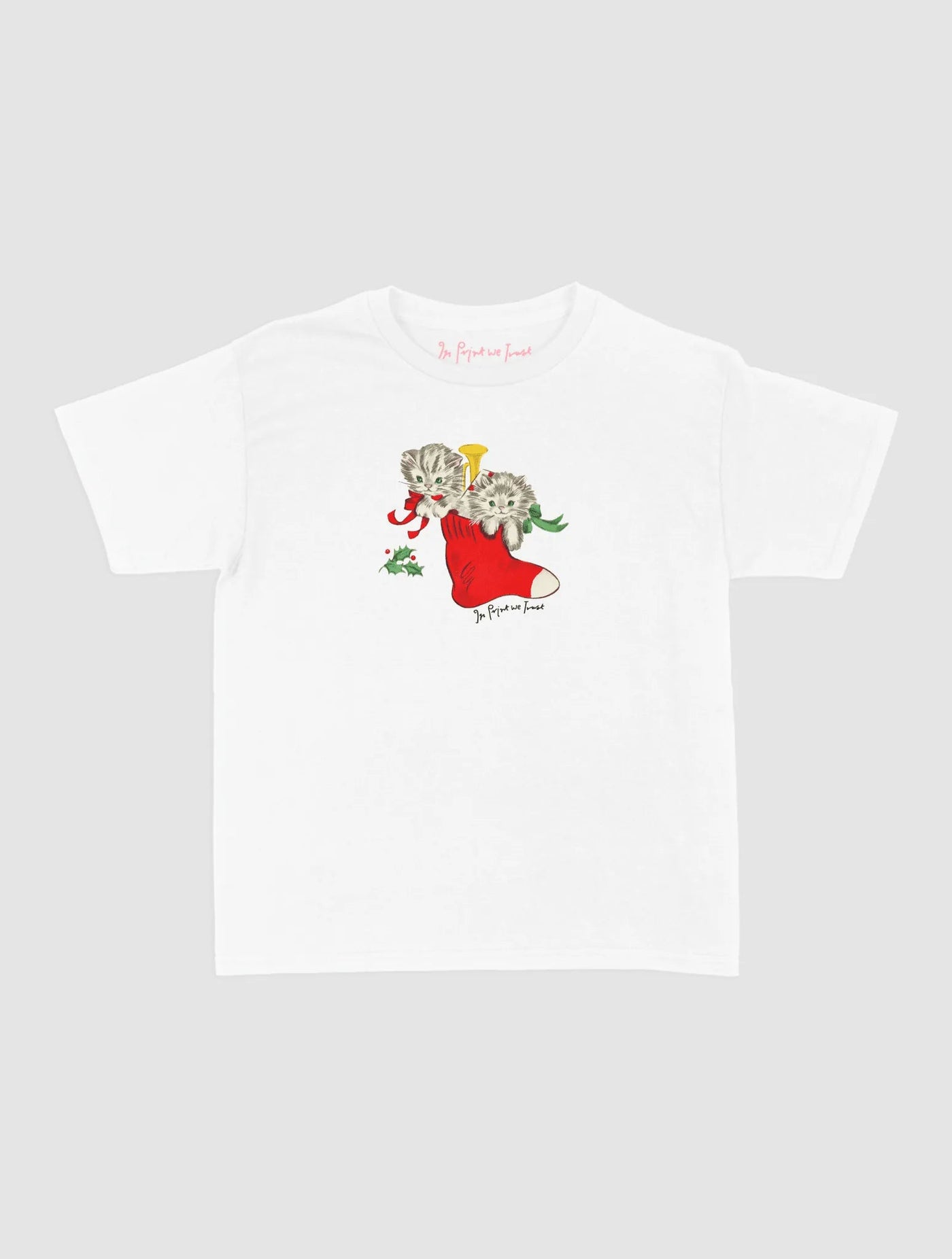 stocking baby tee - In Print We Trust