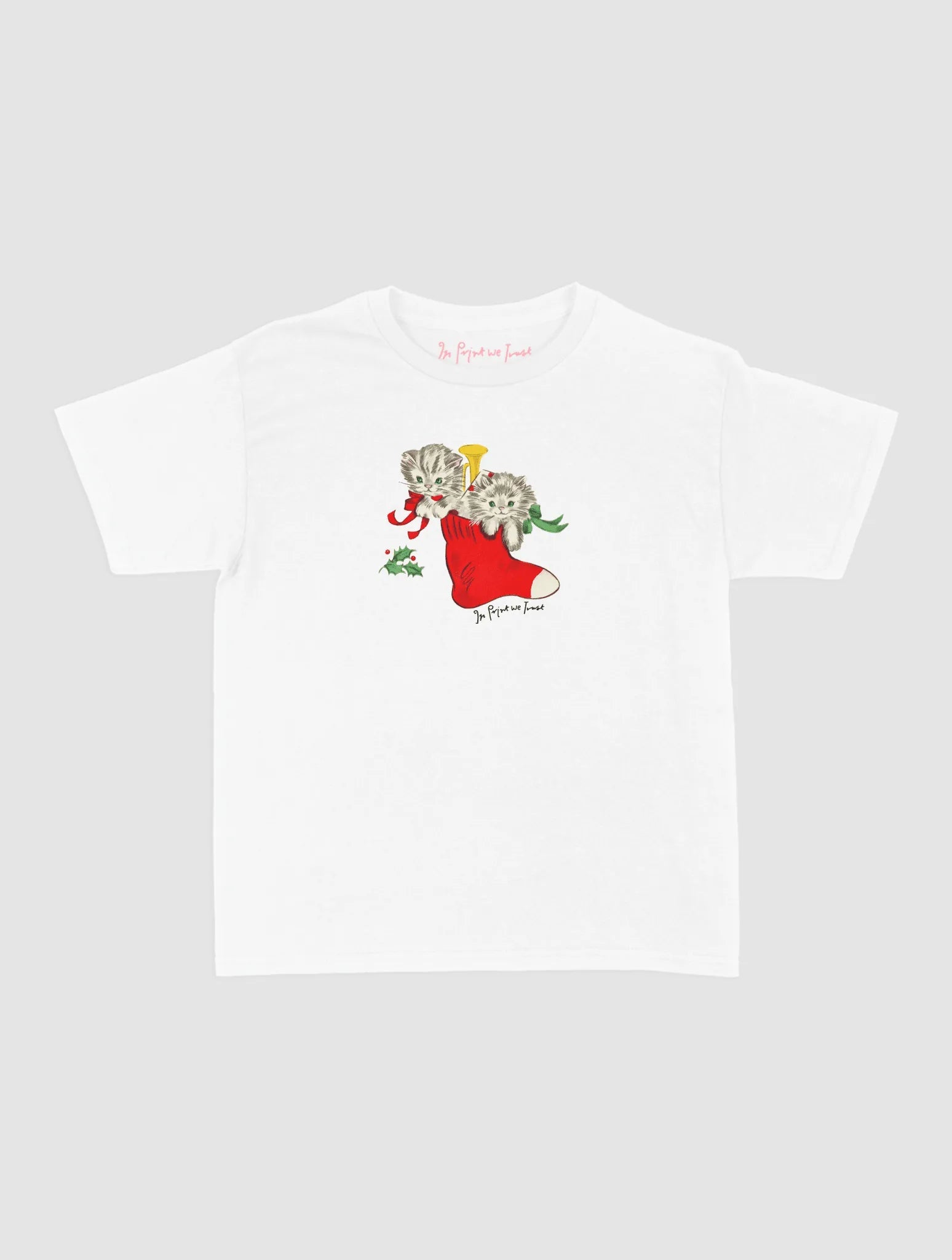 stocking baby tee - In Print We Trust