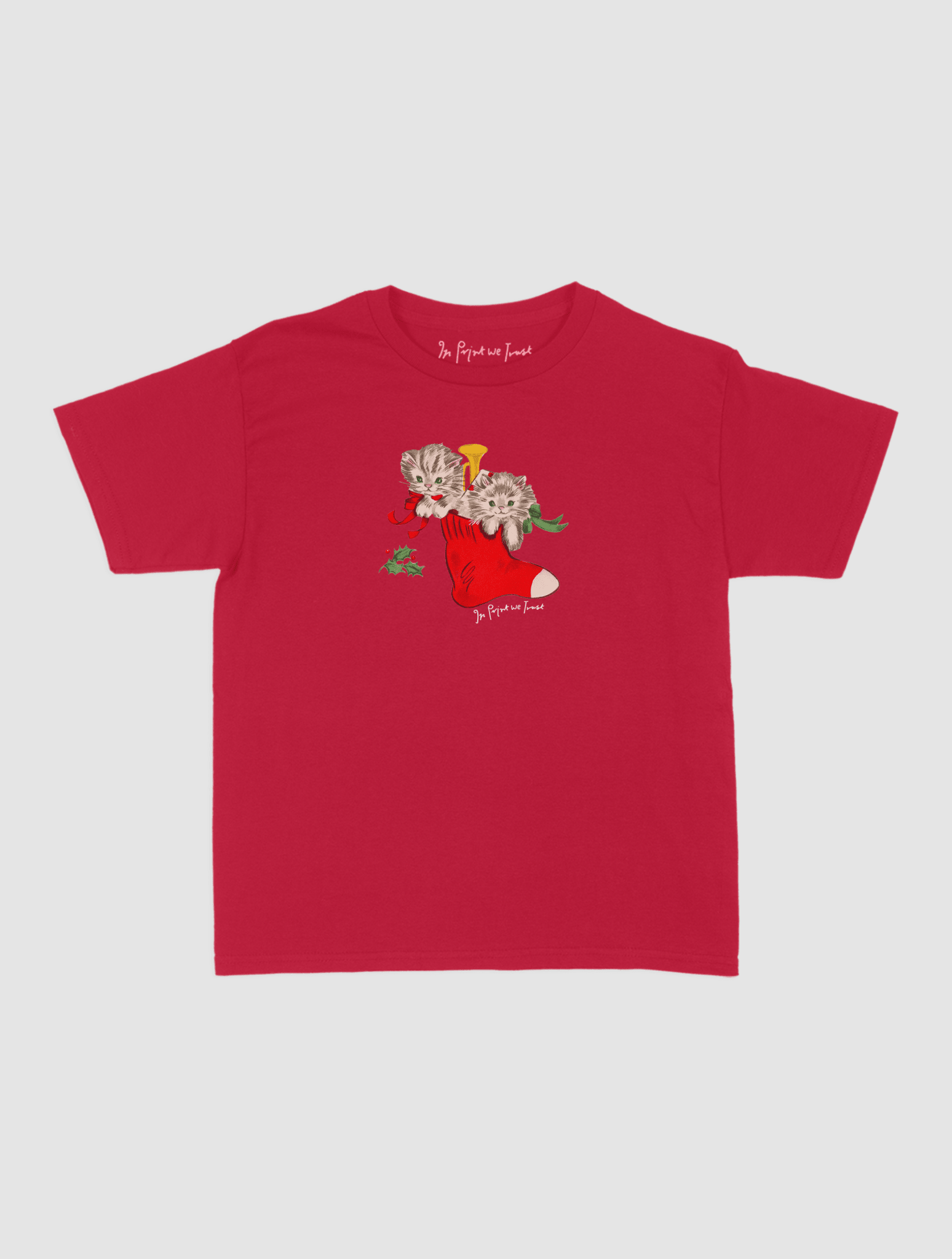 stocking baby tee - In Print We Trust