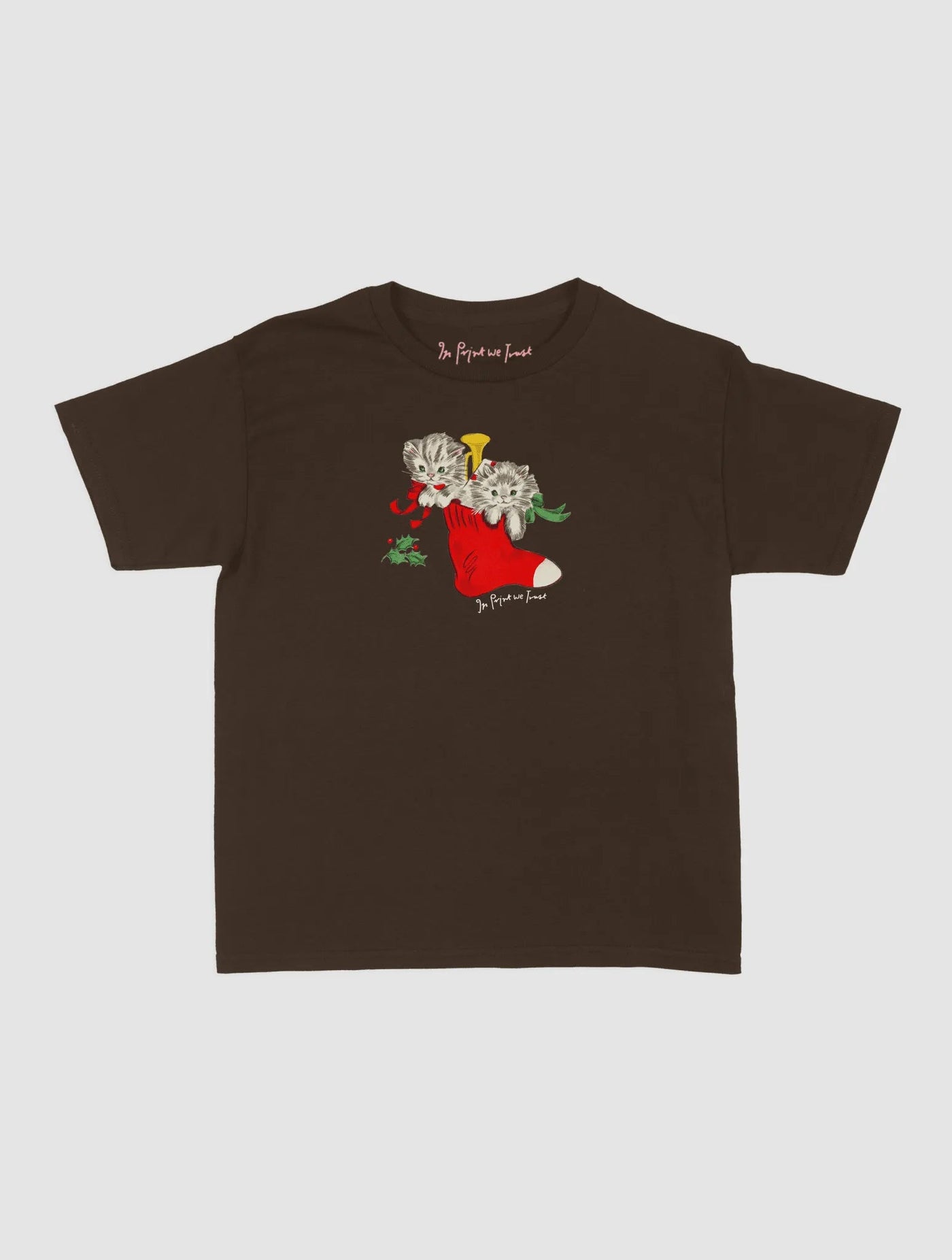 stocking baby tee - In Print We Trust