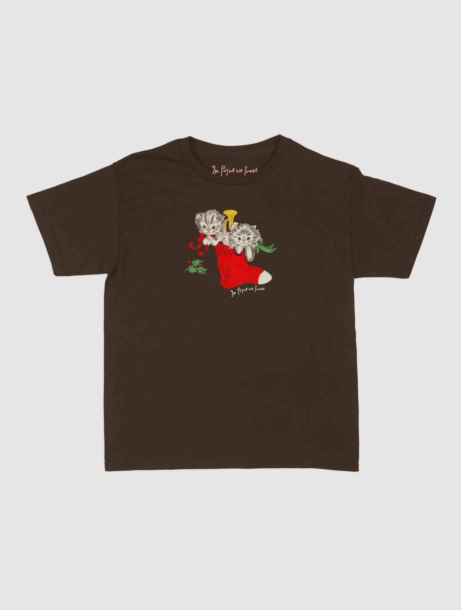 stocking baby tee - In Print We Trust