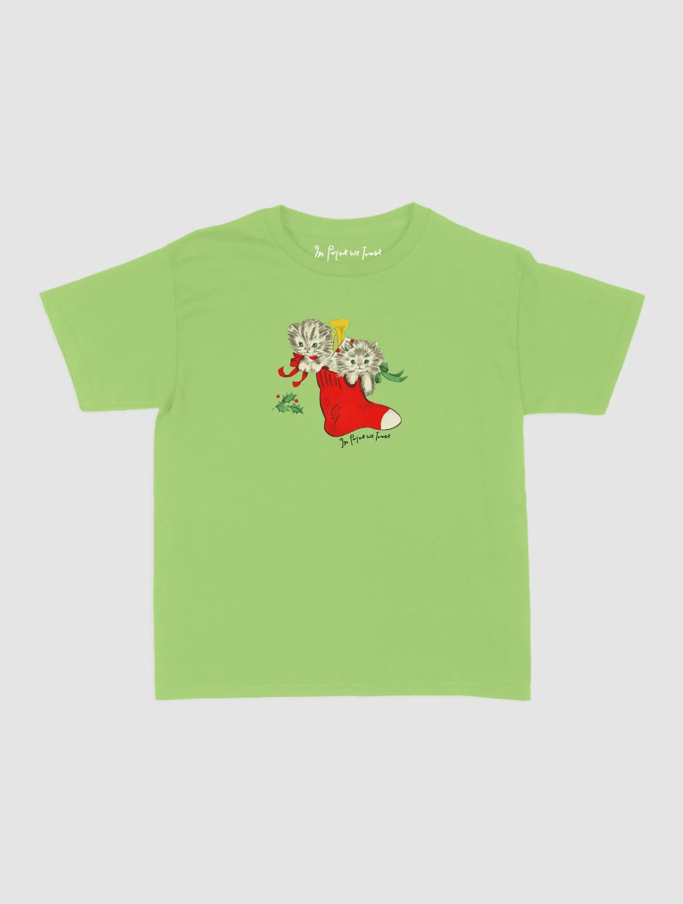 stocking baby tee - In Print We Trust