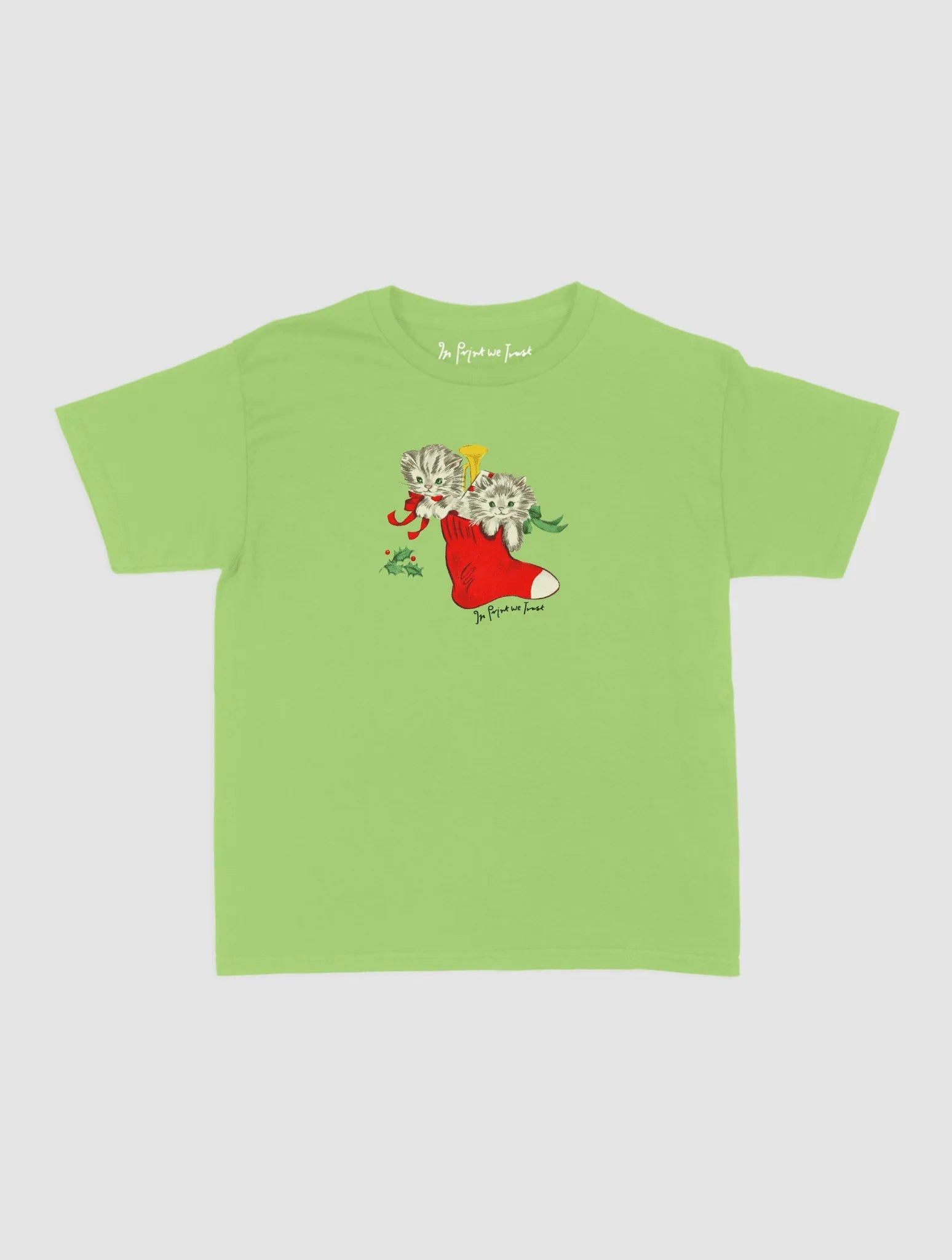 stocking baby tee - In Print We Trust