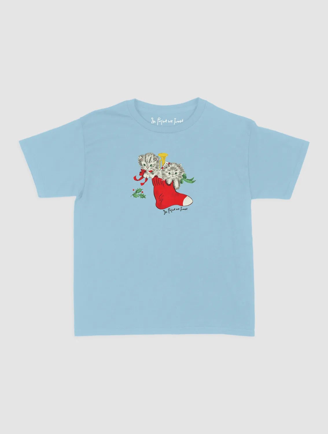 stocking baby tee - In Print We Trust