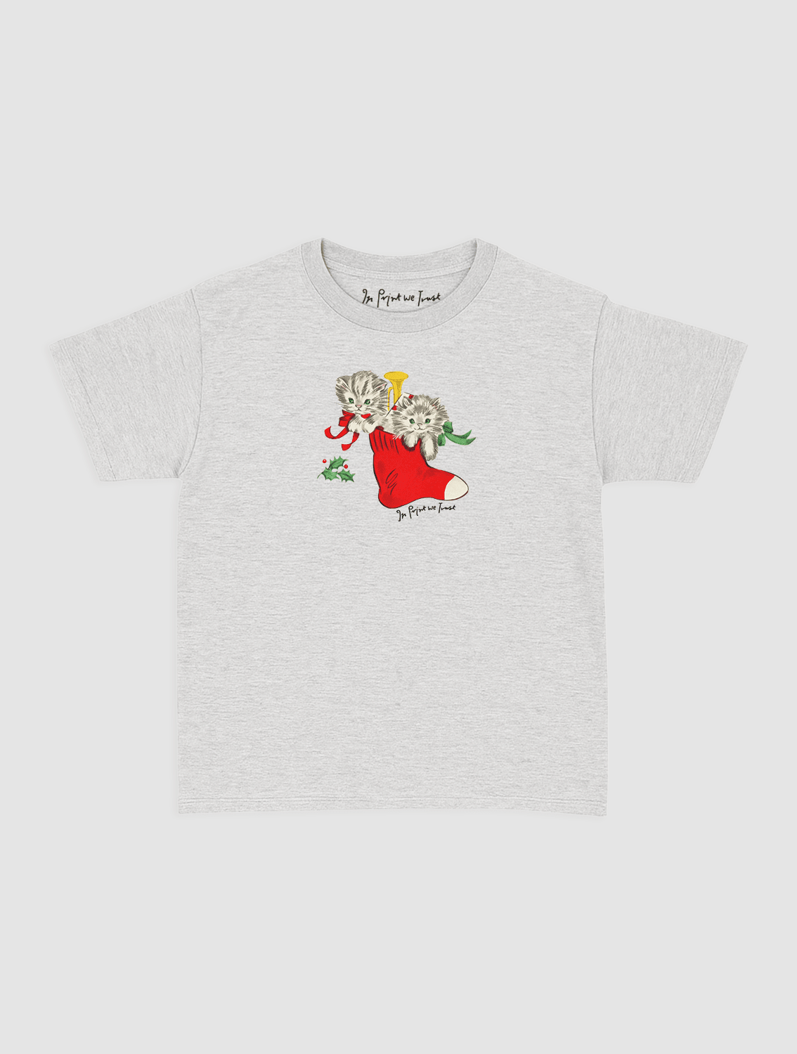 stocking baby tee - In Print We Trust