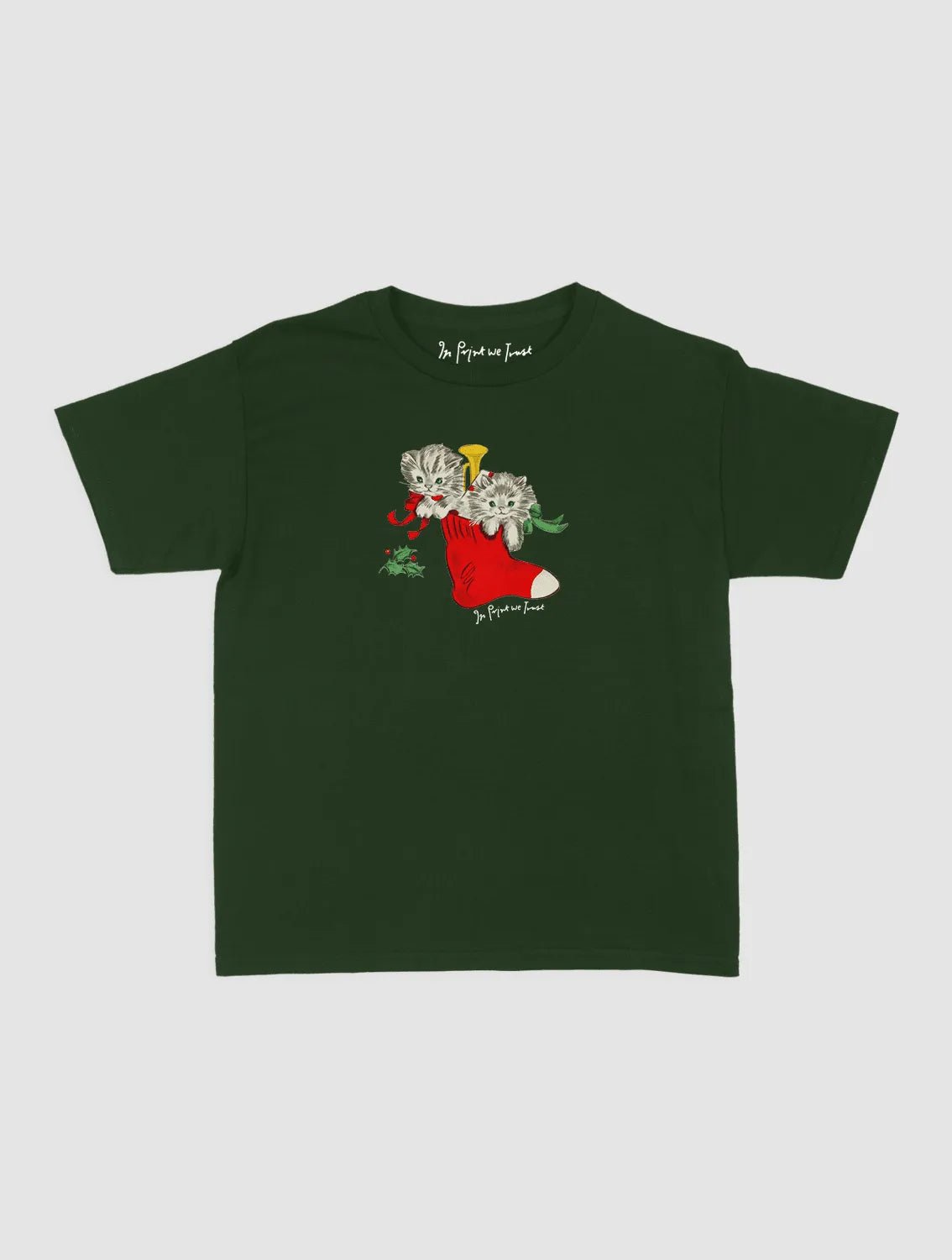 stocking baby tee - In Print We Trust