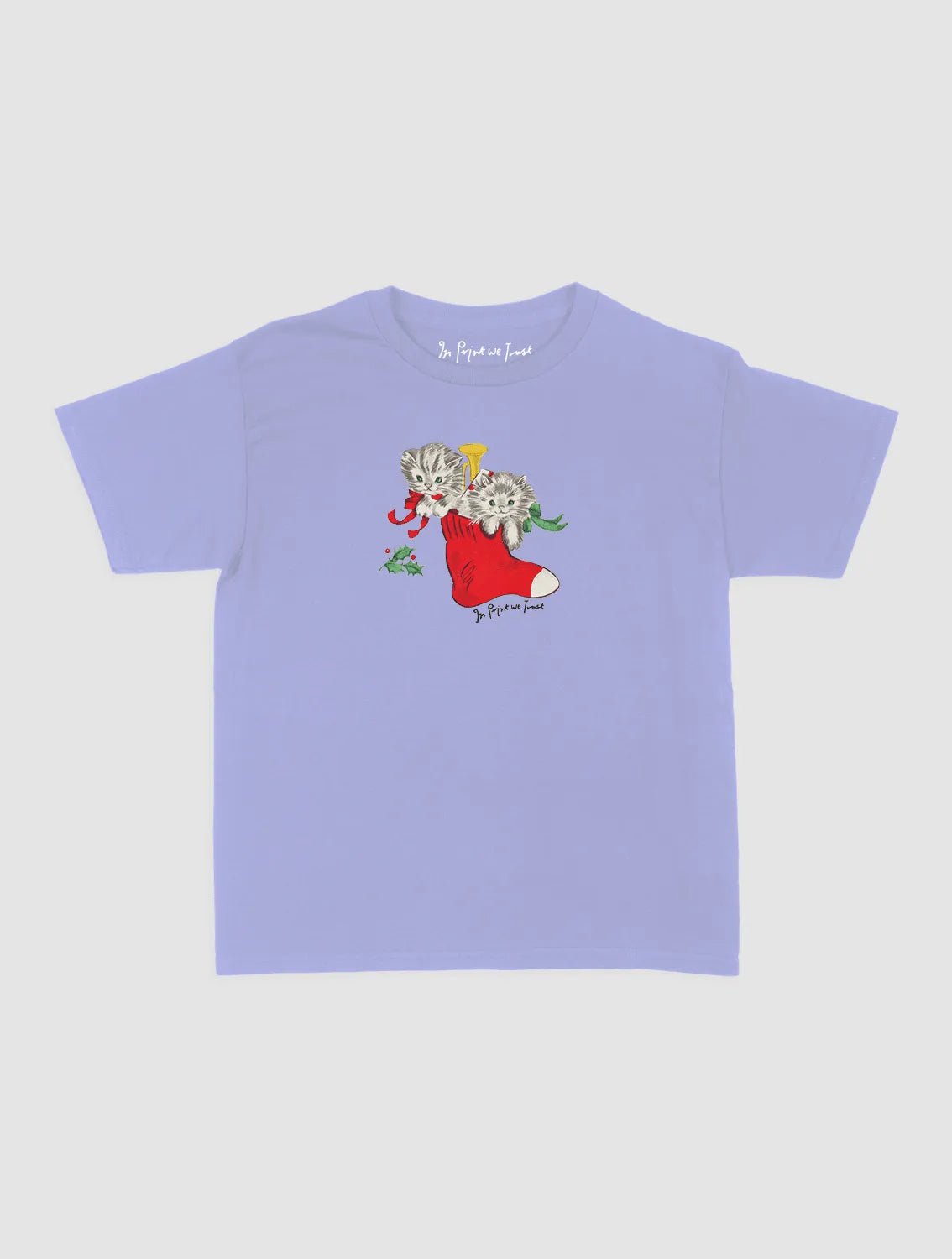 stocking baby tee - In Print We Trust