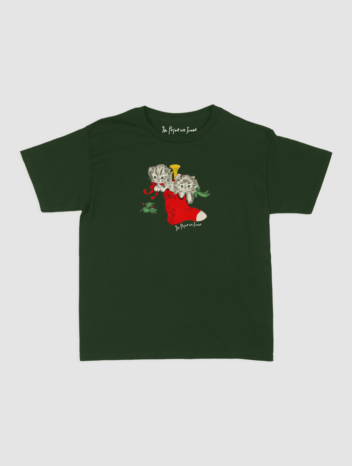 stocking baby tee - In Print We Trust