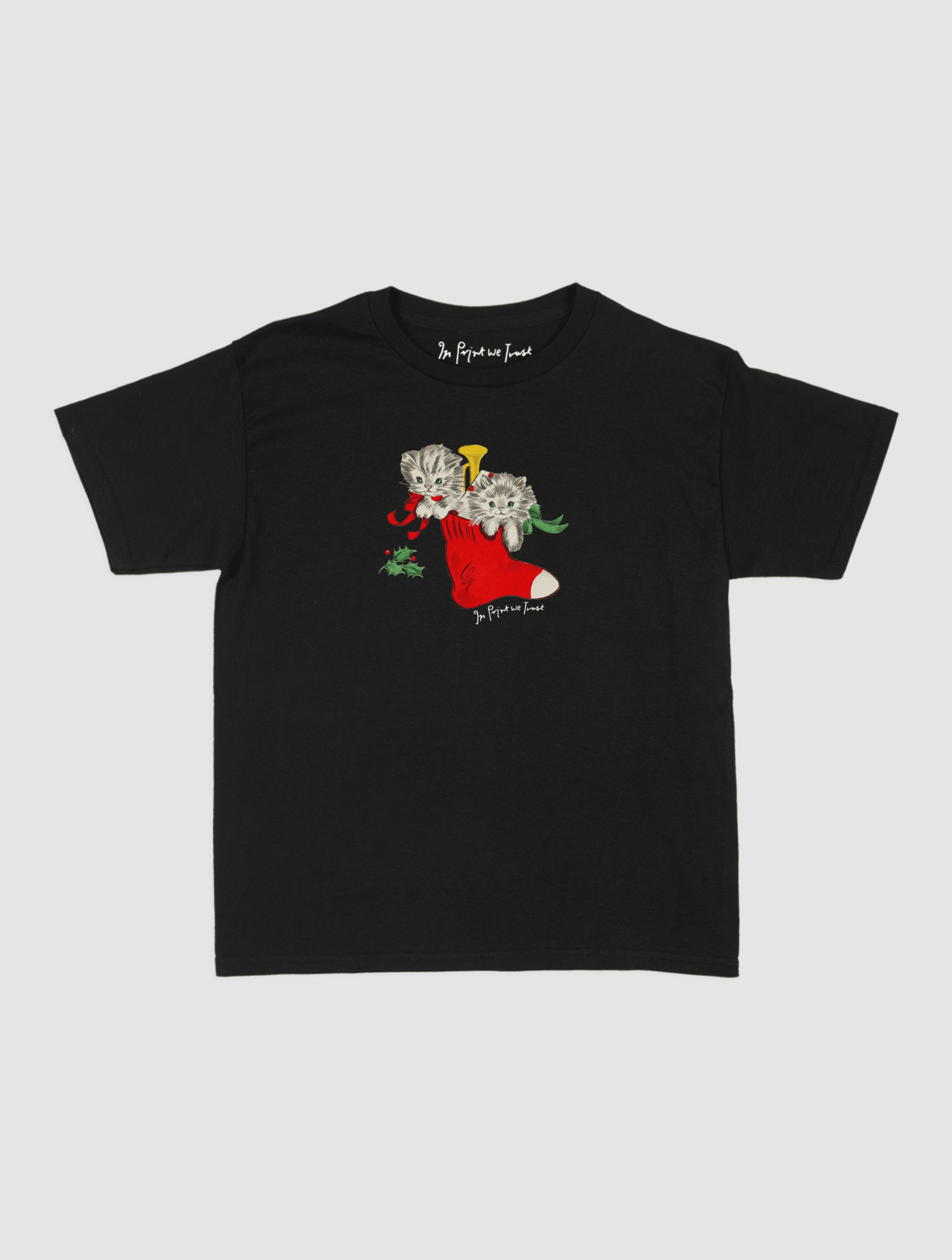 stocking baby tee - In Print We Trust