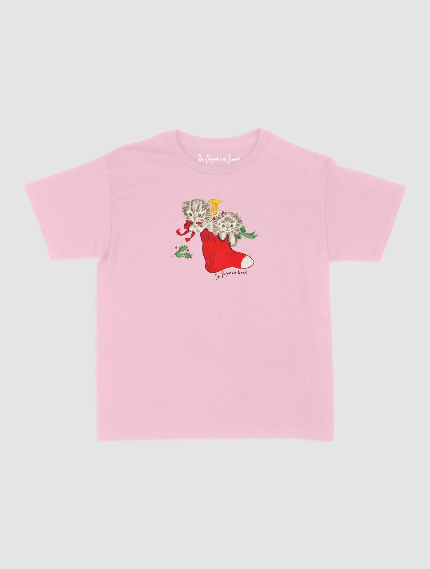stocking baby tee - In Print We Trust
