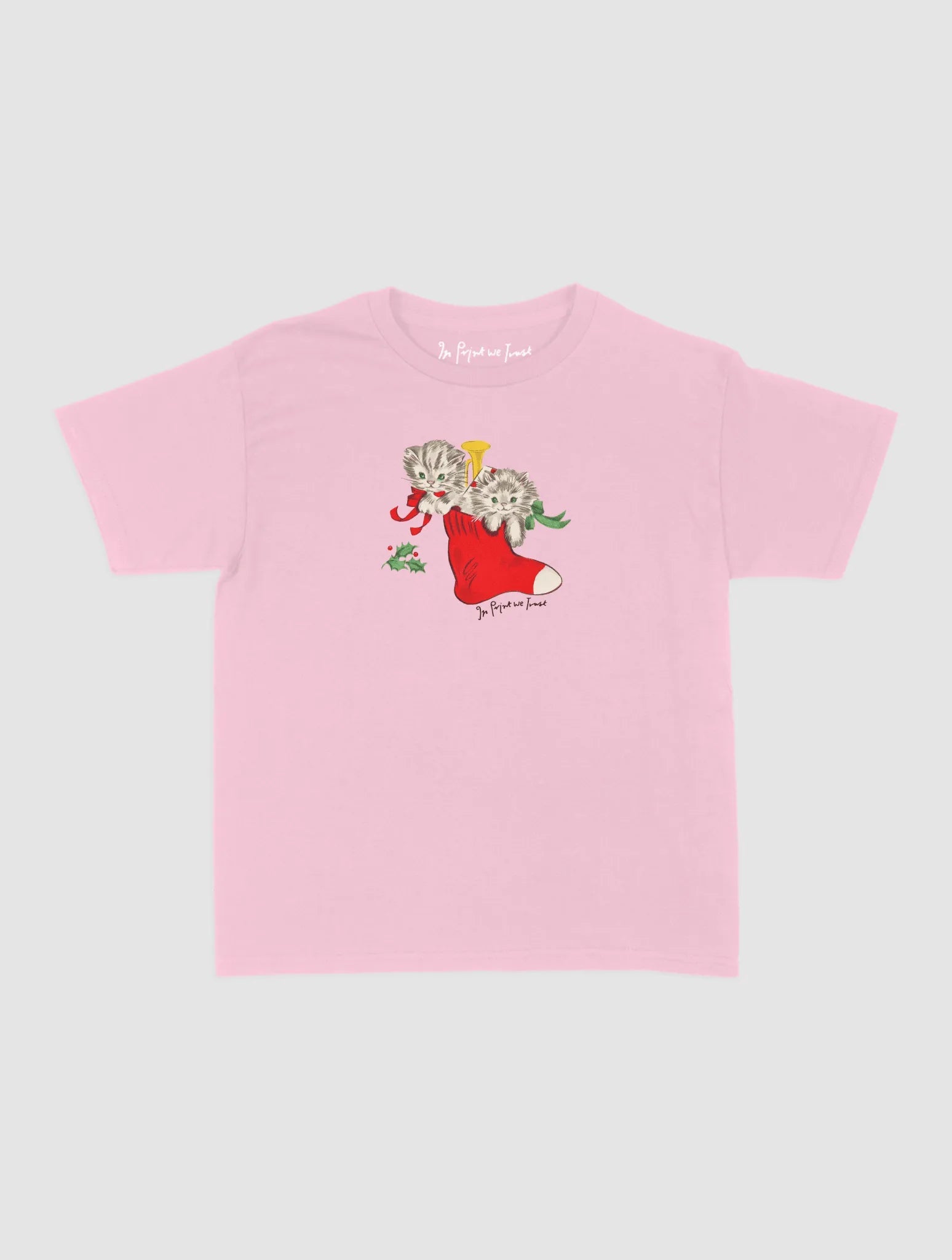 stocking baby tee - In Print We Trust