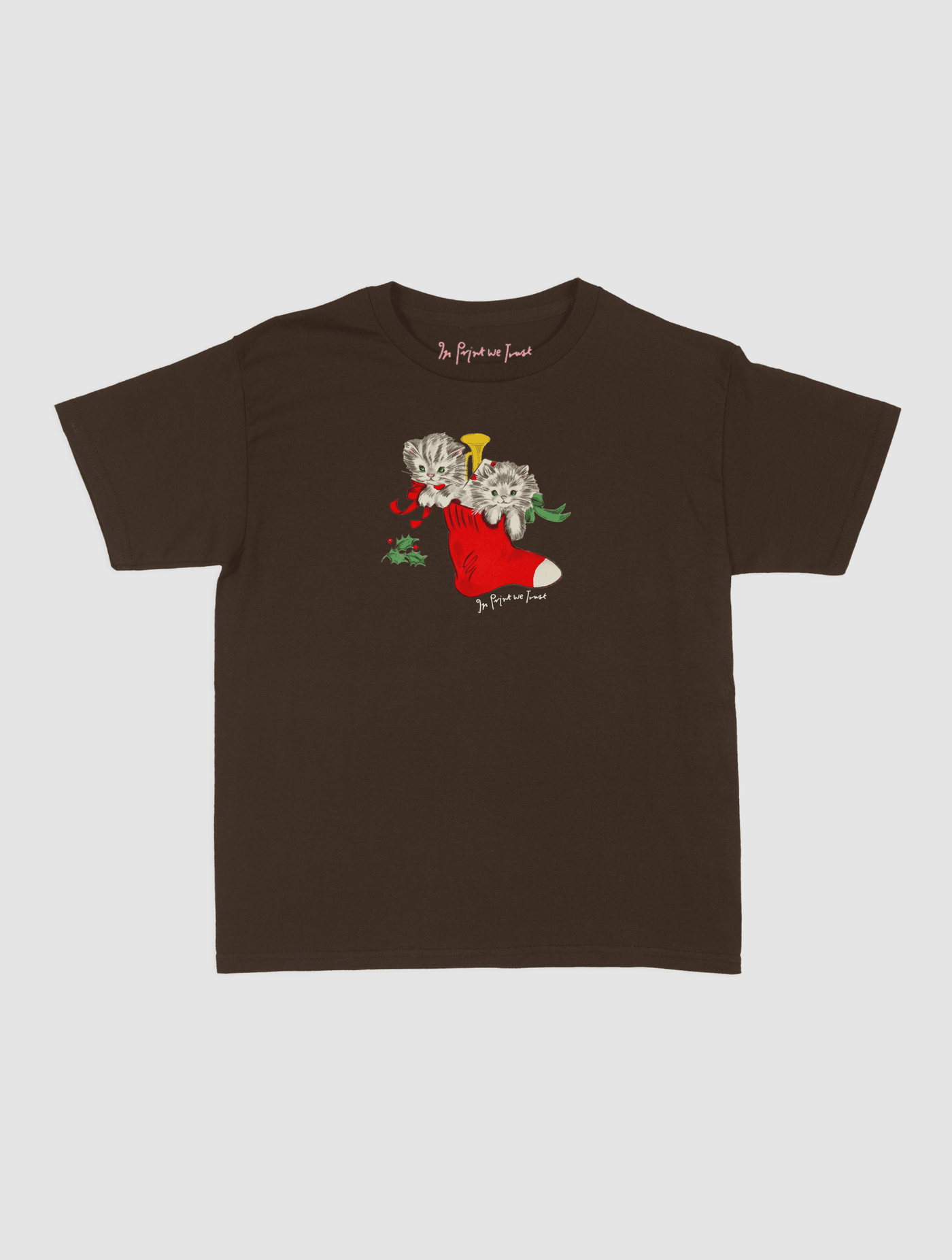 stocking baby tee - In Print We Trust