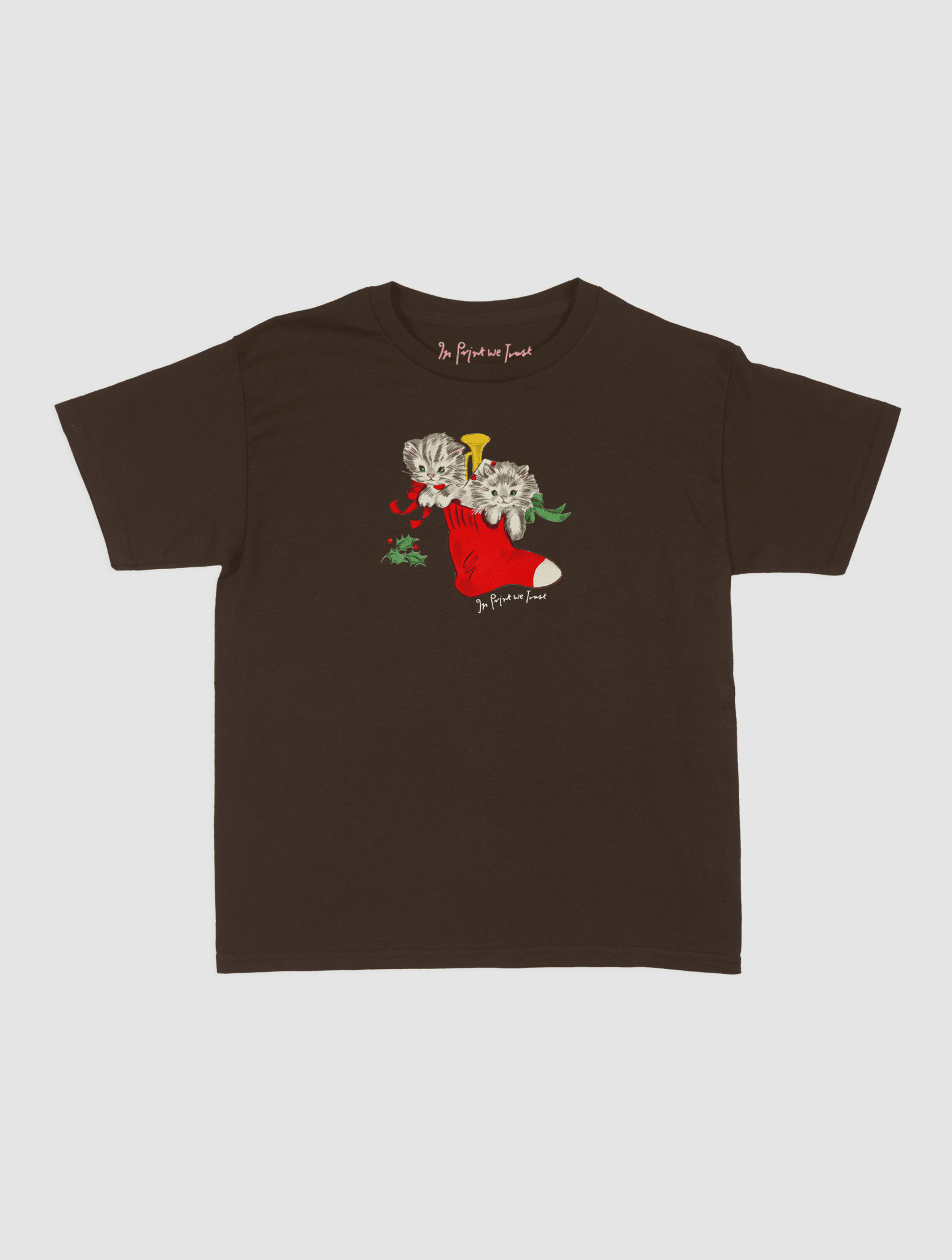 stocking baby tee - In Print We Trust