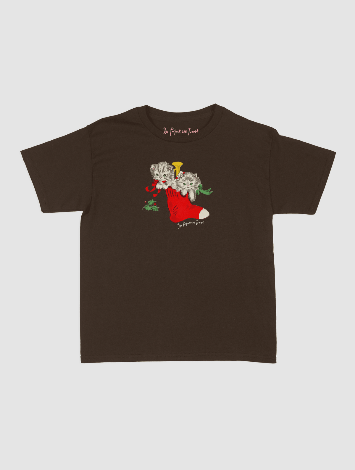 stocking baby tee - In Print We Trust
