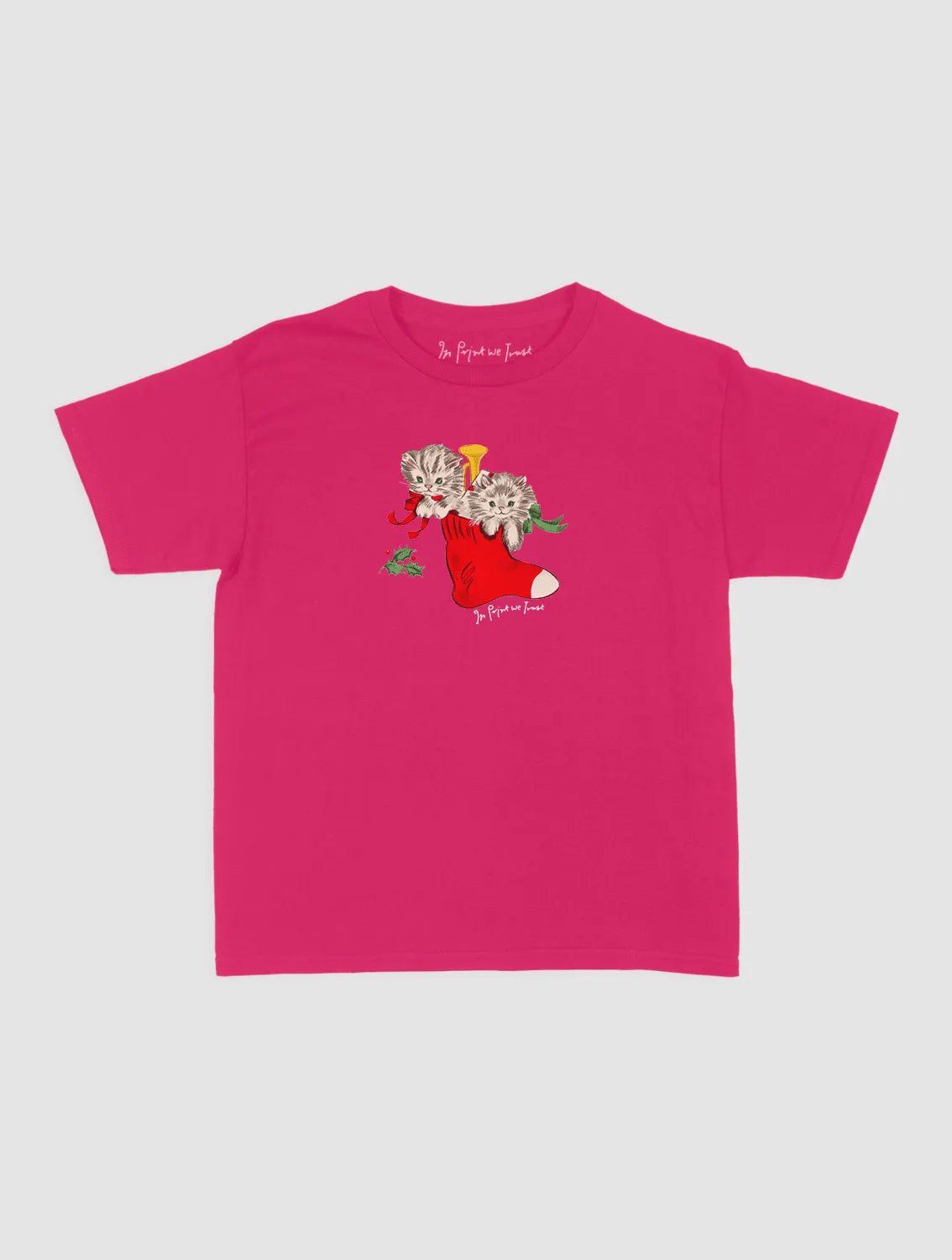 stocking baby tee - In Print We Trust