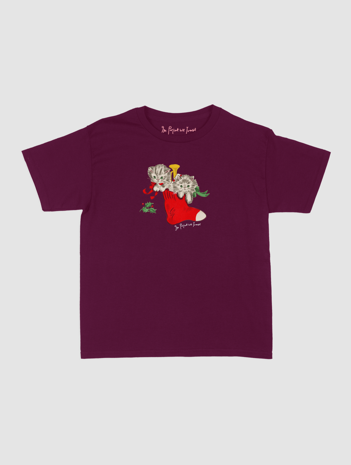 stocking baby tee - In Print We Trust