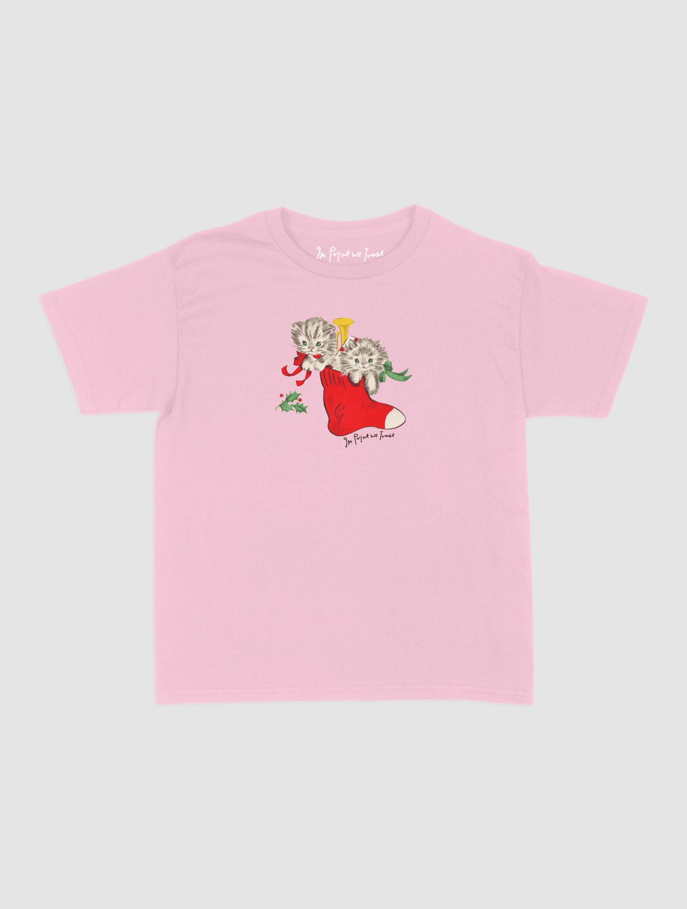 stocking baby tee - In Print We Trust