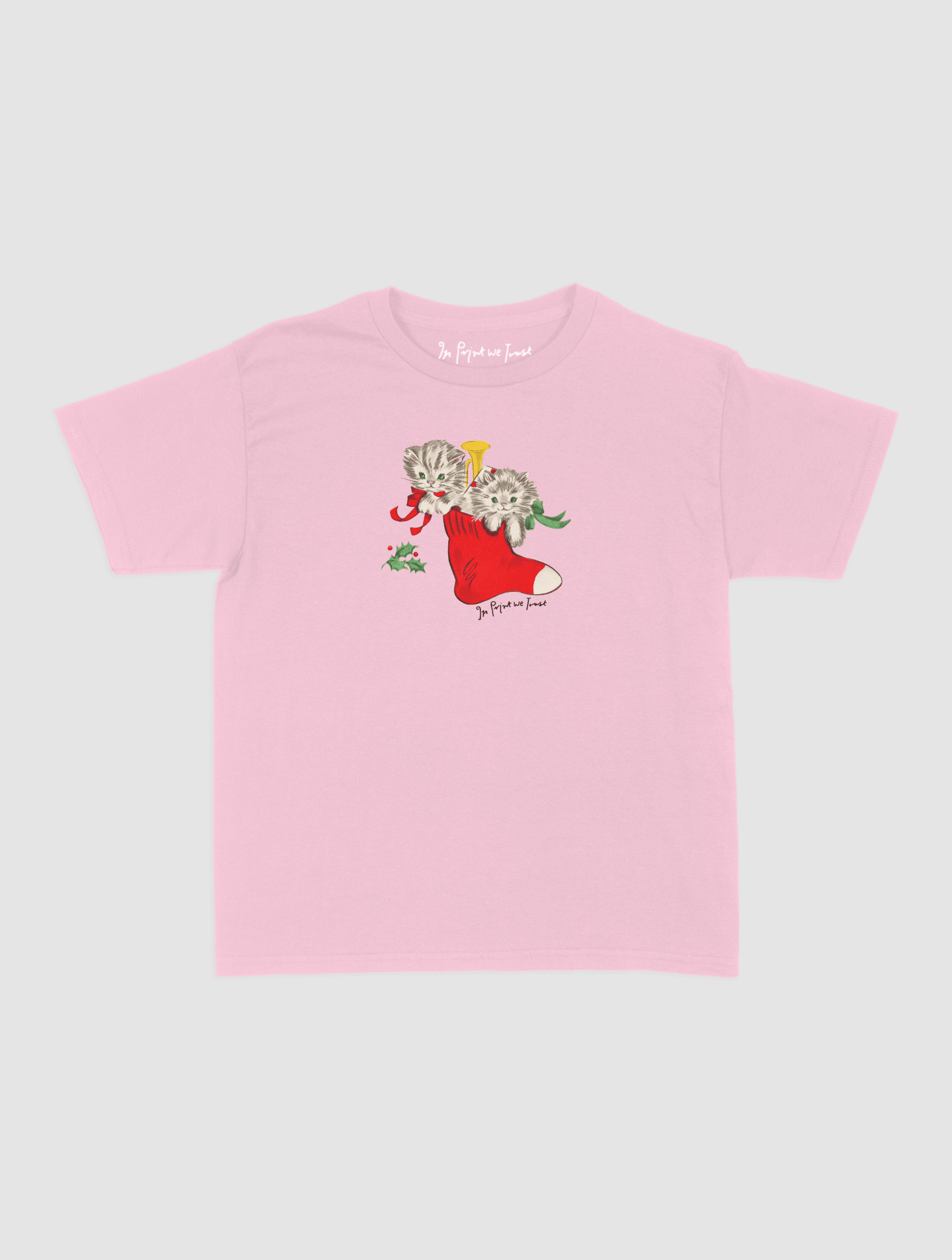 stocking baby tee - In Print We Trust